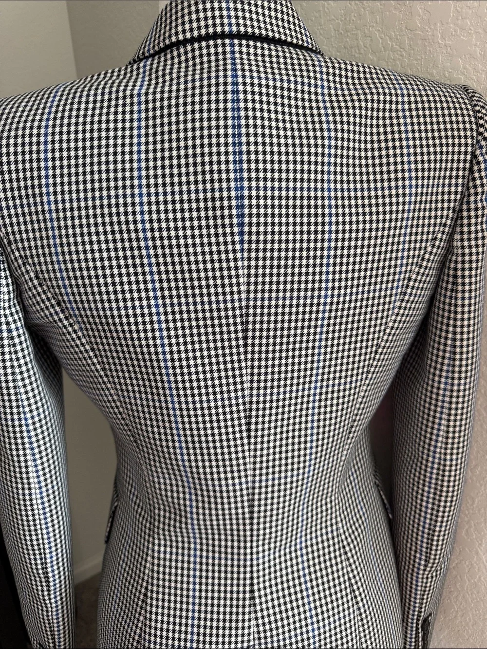 Alexander McQueen Made in Italy Houndstooth Print Blazer/Coat Size 42